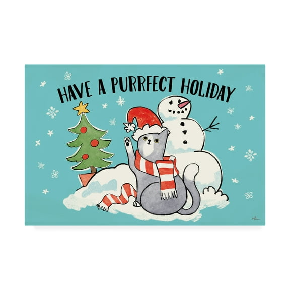 Trademark Fine Art 'Santa Paws I' Canvas Art by Janelle Penner