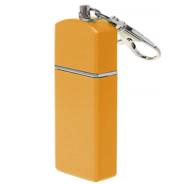 Cenicero portátil tipo extraíble con marco de metal para viajes al aire libre, mini cenicero para acampar con llavero, naranja kenally HA6093-05B