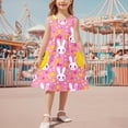 thumbnail image 2 of Edvintorg Girl's Casual Dresses Summer Loose Stretchy A Line Dress Cute Printed Crewneck Sleeveless Tank Sundresses with Pocket Beach Vacation Clothes 3-14 Years, 2 of 7