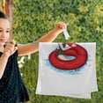 thumbnail image 2 of Girl Flamingo Swimming Circle Hand Towels for Bathroom, Summer Travel Kitchen Towel 2 PCS Ultra Soft and Highly Absorbent Decorative Fingertip Face Bath Towels for Spa & Hotel, 28.3"x 14.4", 2 of 4