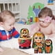 thumbnail image 3 of Muñecas creativas de anidación de madera para niños conjunto de muñecas Tmvgtek Matryoshka pintadas a mano juguete de deseos para el Día de los niños adornos de muñecas rusas, 3 of 8