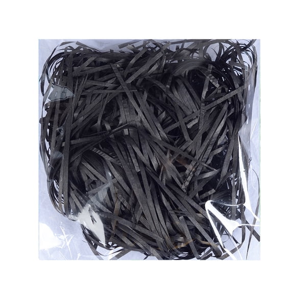 Fragmentos de rafia de papel arrugado Yuarrent cajas de dulces trituradas relleno de decoración de boda DIY color negro