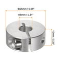 thumbnail image 2 of Uxcell 8mm Bore Set Screw Split Clamp-On Collars Aluminum Alloy, 25mm OD, 10mm Width 2 Pack, 2 of 5
