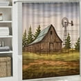 thumbnail image 6 of Shiartex Barn Windmill Field Shower Curtain with Hooks, Cloth Fabric Bathroom Decor Set 100% Polyester Waterproof Shower Curtain for Bathroom Decoration 36x72, 6 of 7