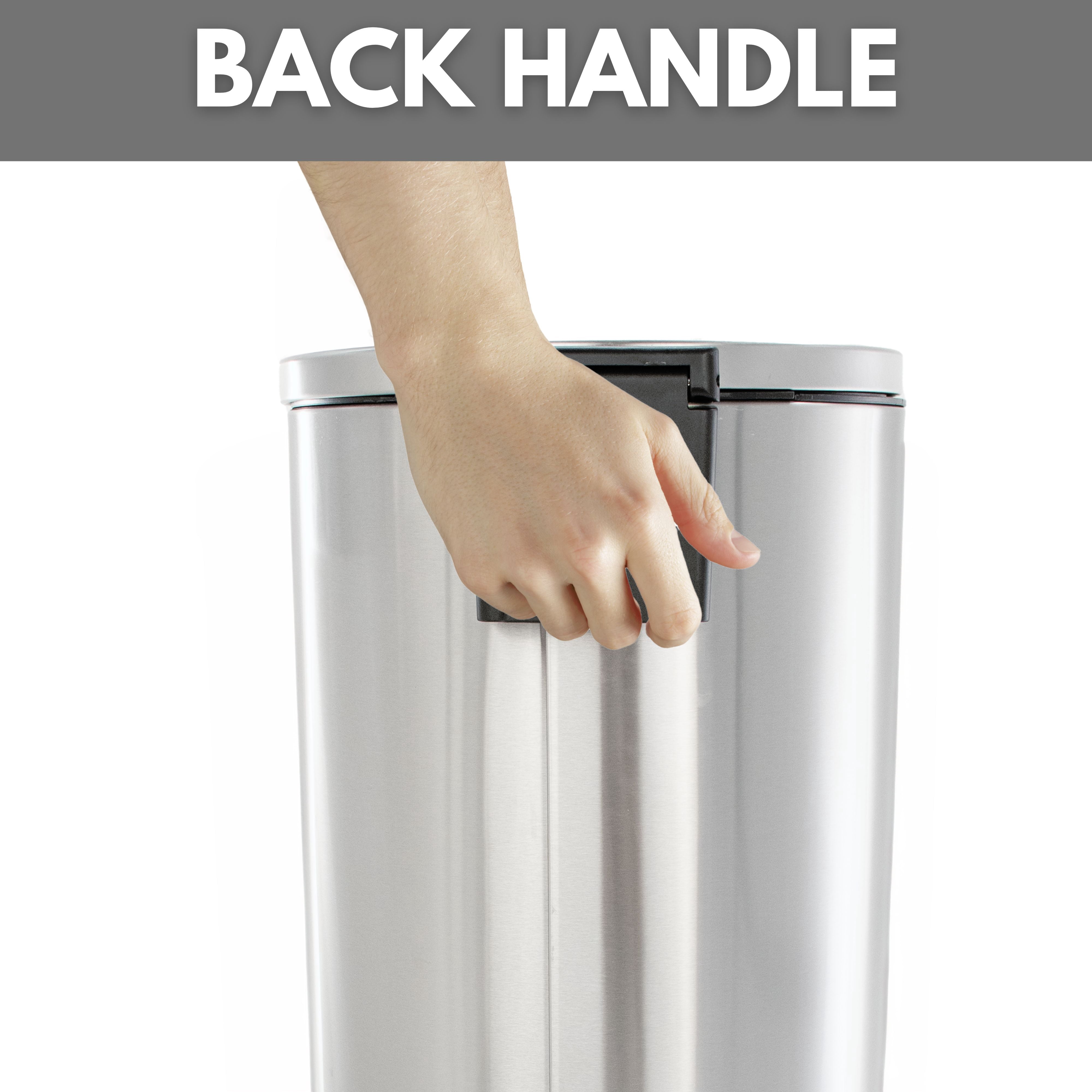 (4 pack) Better Homes & Gardens Stainless Steel Kitchen Trash Can, 3.1 Gallon,  Soft Close Step On Lid Garbage Bin, Silver