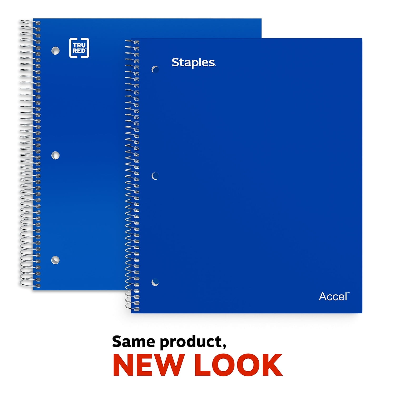 TRU RED 3-Subject 8.5 x 11 College Ruled Blue TR58314M