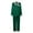Green, variant on Duqingm Holiday Pajamas Matching Family Christmas Pajamas Set, Silk Satin Long Sleeve Button Down Comfy Loungewear for Couples, Men, Women Grey,XL