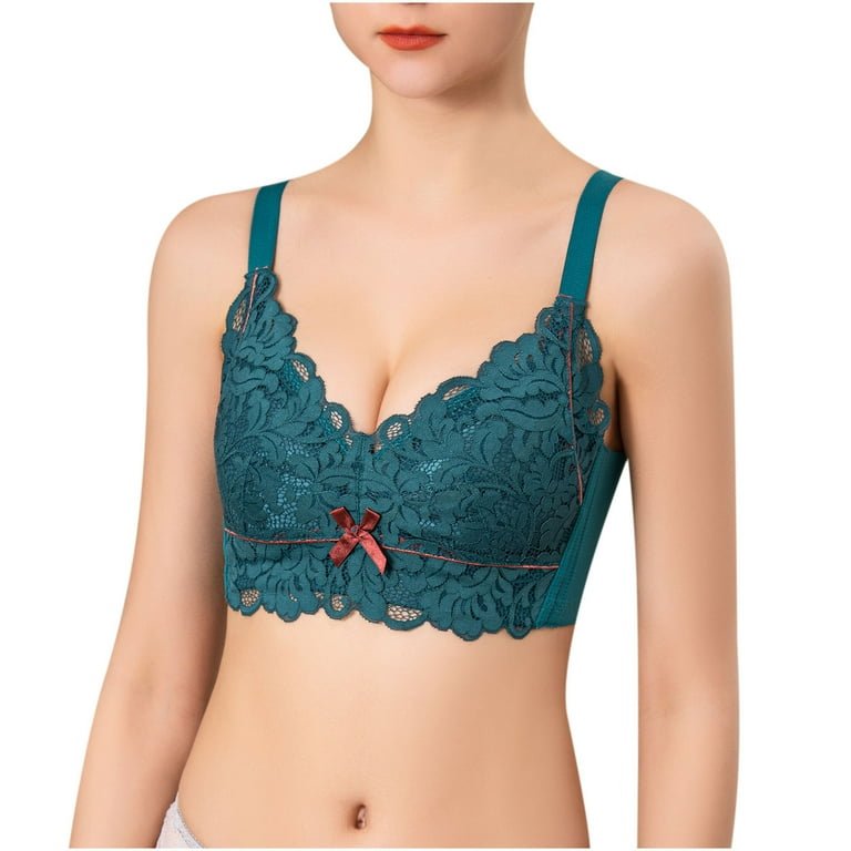 1pc Front Hook Lace Halter Neck Bra