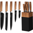 thumbnail image 7 of 5-Piece Knife Set with Block,Wood Grain Handle,Stainless Steel kitchen Knivese, 7 of 7