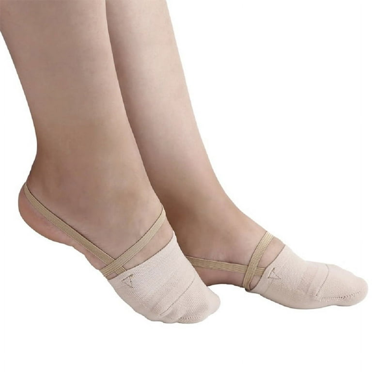 TureClos Rhythmic Gymnastics Toe Shoes Soft Half Knitted Socks Ballet Dance  Shoes Half Sole Toe Shoes Girls Women 