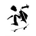 thumbnail image 2 of Camiseta de mujer Ropa de verano básicaCasual Skateboarding Silhouette Graphic T-Shirt, Polyester Knit Fabric with Spandex, Comfort Fit Crew Neck Top for All SeasonsFather's Day, Mother's Day, New Y, 2 of 7