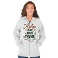 thumbnail image 5 of Relax Take Your Thyme Home Gardening's Zip Hoodie Sweatshirt Women Brisco Brands S, 5 of 6