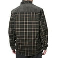 thumbnail image 3 of Men's Flannel Jacket Plaid Sherpa Lined Shirt Snap Button Warm Winter Coat with Pockets, 3 of 8