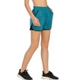 thumbnail image 2 of Women's Summer Pants Elastic Waistband Double Layer Sport Shorts Workout Gym Fitness Leggings Pants Shorts, 2 of 7