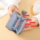 thumbnail image 5 of Cartera de mujer con ranuras, monedero delgado con cremallera y tarjeta de identificación, pequeña cartera - Azul claro, 5 of 6