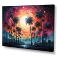 thumbnail image 2 of Designart "Colorful Sunset Palm Trees in Serene Beauty II" Palm Trees Wall Decor, 2 of 5