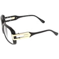 thumbnail image 4 of zeroUV Unisex Large Retro Hip Hop Style Clear Lens Square Eyeglasses 54mm (Matte Black-Gold / Clear) - 54mm, 4 of 5