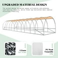 thumbnail image 6 of Jocisland 36x10x7 FT Large Walk-in Tunnel Greenhouses for Outdoors with Watering System 2 Zipper Doors, Heavy Duty Greenhouse Upgraded Galvanized Steel Frame 12 Windows, Green/White, 6 of 8