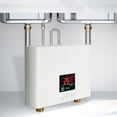 thumbnail image 4 of Calentador de agua eléctrico instantáneo, mini termostato inversor inteligente, calentador de agua pequeño, control táctil + control remoto, pantalla a color grande, 3000 W, estándar, 4 of 5