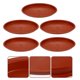 thumbnail image 5 of 5 bandejas de plástico para macetas, bases ovaladas, rojas, 5 of 7
