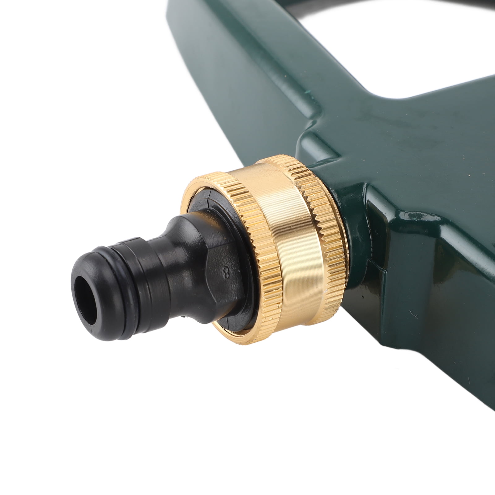 Xirurus Rotating Sprinkler for Yard Lawn 360 Degree Rotation Adjustable Large Area Coverage Automatic Garden Irrigation System with Heavy Duty Zinc Alloy Metal Base, Yellow (9.1 in / 23 cm)