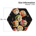 thumbnail image 3 of Disketp Sushi Funny Coasters,4 Pcs Leather Coasters With Holder, Perfect Housewarming Hostess Gifts,Protect Furniture From Water Marks Scratch, 3 of 9