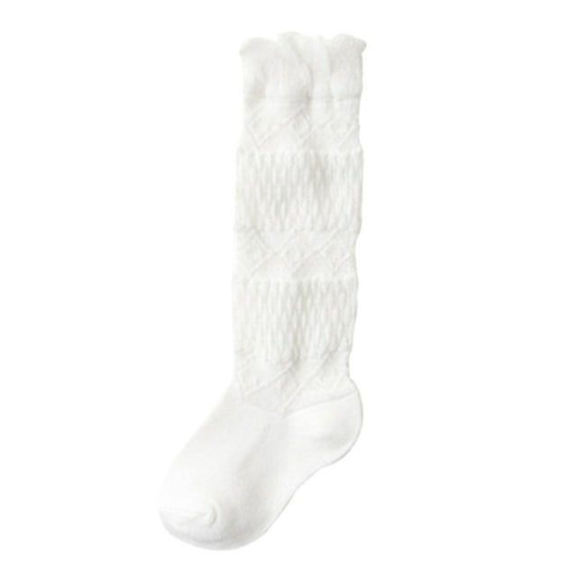 Kids Socks Infant Spring Summer Mesh Thin Air Conditioning Cute Knee Socks White 0-6 Months