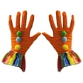 thumbnail image 2 of BotaniNest Clown With Colorful Pom Poms And Ruffled Cuffs Funny Costume For Carnival Circus Halloween Party, 2 of 6