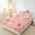 thumbnail image 4 of Castle Fairy Gingerbread Man 3pcs Twin Sheet Sets,Cartoon Kawaii Twin Fitted Sheet,Merry Christmas Breathable Flat Sheet,Lightweight Xmas Room Decor, 4 of 7