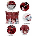 thumbnail image 5 of Christmas Decorative Throw Pillow Covers 16x16 Inch Set of 2 Cute Snowman Pillow Cases for Couch, Snowfalke Red Black Check Plaid Cushion Case for Living Room Bedroom Bed Car Chair, 5 of 8