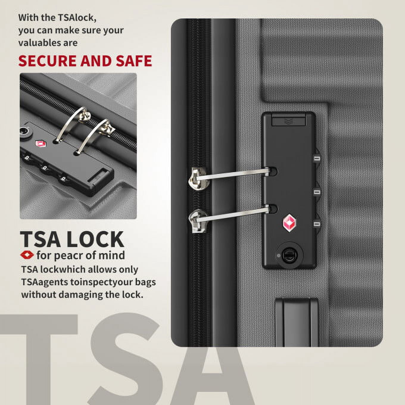 GIVIMO 3 Pcs Luggage Set Hard Shell Suitcase Set with Spinner Wheels, 20/24/28 inch,  Gray