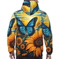 thumbnail image 7 of Fotbe Men's Hoodie with Colorful Cloud Butterfly Sunflower Pattern - Kangaroo Pocket Pullover Hooded Sweatshirt, Perfect for Daily Wear, Travel, and Home-4X-Large, 7 of 7