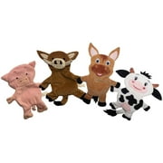 Piggy Poo and Crew Farm Animals Paper Crinkle Squeaker Toy Set