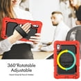 thumbnail image 4 of JiaheCover for Lenovo Tab M9 (2023) 9.0" Built-in Screen Protector Case,Shockproof Heavy Duty with 360° Rotating Kickstand Adjustable Shoulder Strap Three-Layer Protection Case,Red + Black, 4 of 8
