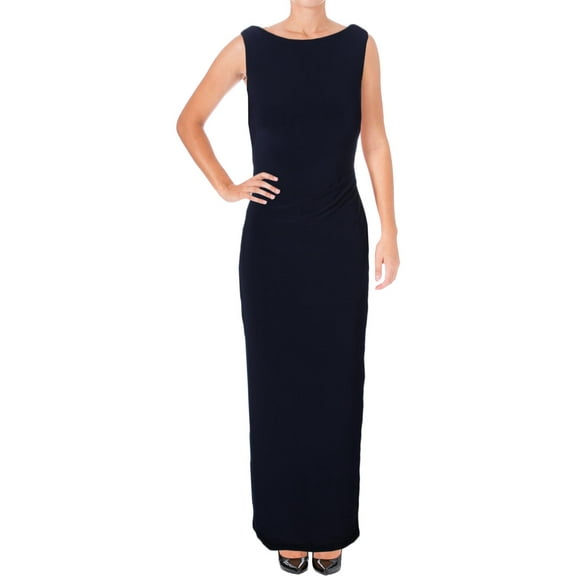 Lauren Ralph Lauren Womens Lonelle Cowl Back Sequined Evening Dress