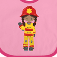 thumbnail image 4 of Inktastic African American Girl, Girl Fireman, Firefighter Girls Baby Bib, 4 of 4
