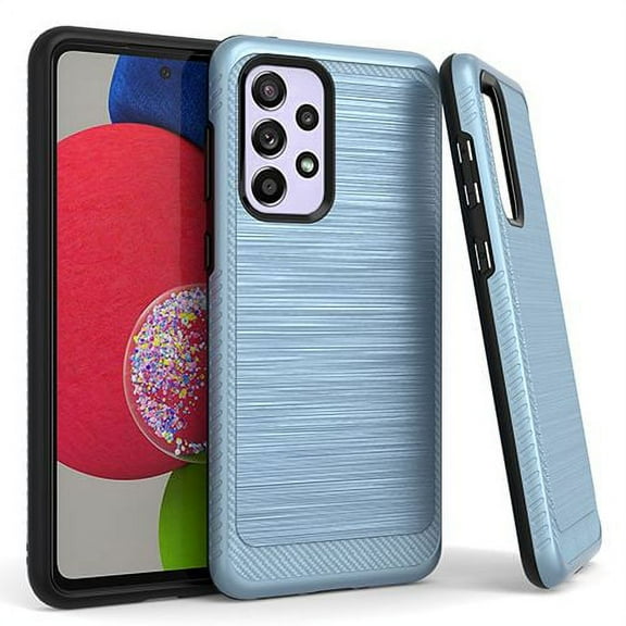 Bemz Brushed Metal Case for Samsung Galaxy A53 5G (Shockproof Cover) - Blue