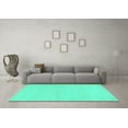 thumbnail image 3 of Ahgly Company Indoor Rectangle Abstract Turquoise Blue Modern Area Rugs, 8' x 12', 3 of 4