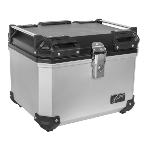Caja portaequipaje Moto Kinlley 47L Plateado