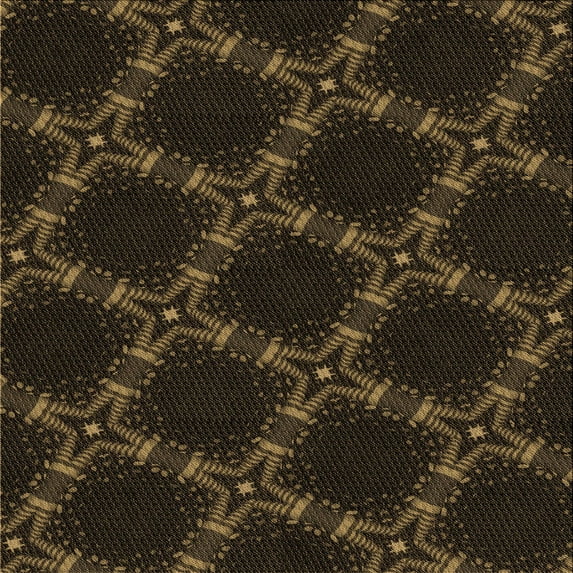 Ahgly Company Indoor Square Patterned Red Dirt Brown Area Rugs, 4' Square