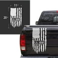 thumbnail image 2 of U.S. Army USAF USMC US Navy Decal Distressed American USA US Flag Truck Tailgate Vinyl Decal Compatible with most Pickup Trucks Military Enlisted Man Sticker (11" x 20", Matte White), 2 of 8
