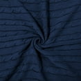 thumbnail image 4 of Unique Bargains Soft 100% Cotton Cable Knitted Throw Blanket For Couch Navy Blue 60" x 78", 4 of 8