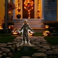 thumbnail image 5 of 5ft Scary Scarecrow Decor | Outdoor Halloween Yard Prop | Glow-in-the-Dark Eyes | Haunted House Decoration | Weatherproof Horror Display, 5 of 9