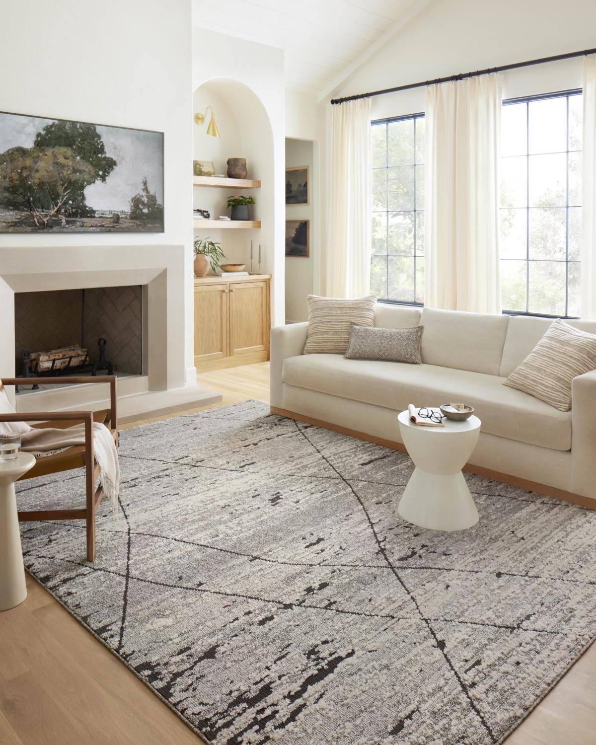 Loloi Fabian Grey / Charcoal 4'-0" x 6'-0" Area Rug