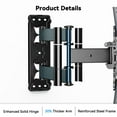 thumbnail image 5 of MountFTV Full Motion TV Wall Mount Bracket for 26-65 inch TVs, Corner TV Wall Mount Bracket with Extension, Tilt, Swivel, Leveling, Max 400*400mm, Holds up to 77 lbs, Single Wood Studs, 5 of 8