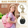 thumbnail image 3 of Uxcell Apple Keychain for Women Bag Purse Charm Cute Apple Accessories with Key Ring and Clips Black-Light Gold, 3 of 7
