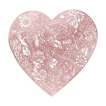 FYTPOV Romantic Heart Placemats, Roses Hollow Out Placemats for Kitchen and Dining, Valentines Day Decorations, Christmas Placemats for Party Home Decor, Table Decor