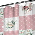 thumbnail image 4 of Rose Blossom and Hummingbird Curtain – Watercolor Floral Botanical Design for Vintage Bathroom Feel, 4 of 5