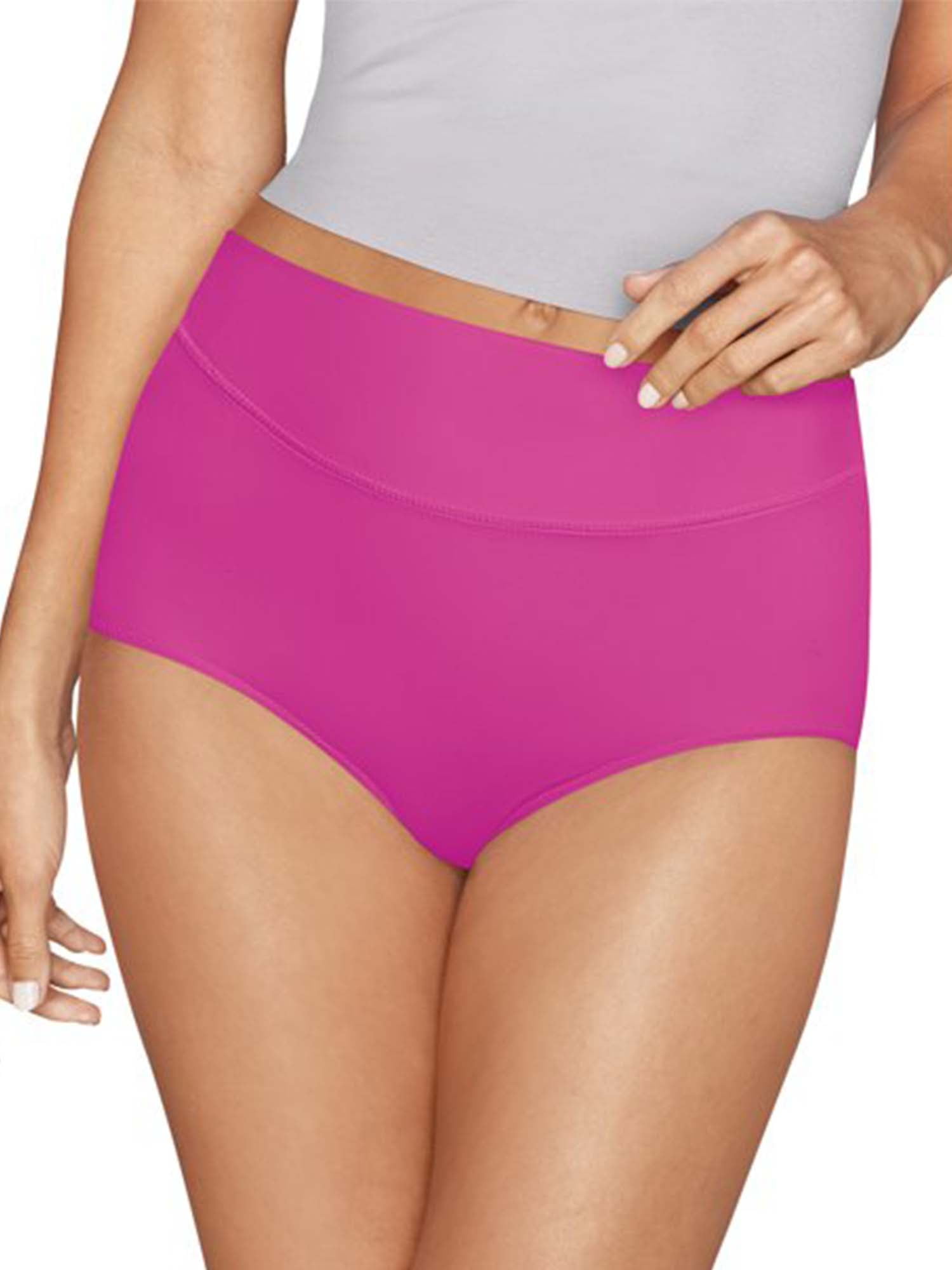 Hanes Women's Signature Smoothing Microfiber Brief Underwear, 6-Pack