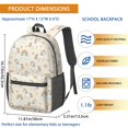 thumbnail image 3 of Unicorn and Star Beige Pattern 17" Waterproof Oxford School Backpacks for Teens, S-Shape Padded Straps, for School, Travel, Hiking, Camping, 3 of 5